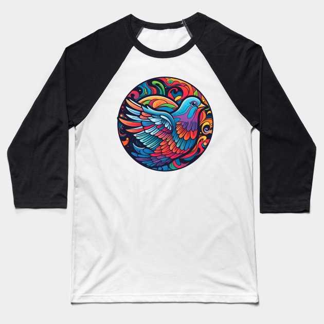 Peace Dove Baseball T-Shirt by melbournedesign